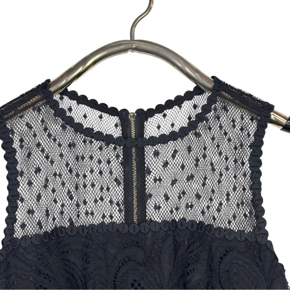 LILLY PULITZER KASEE FLORAL LOOPY LACE ONYX BLACK SWISS DOT FIT & FLARE DRESS - Picture 9 of 12